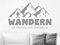 Wandtattoo Wandern ist Freiheit im Wohnzimmer