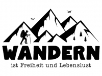 Wandtattoo Wandern ist Freiheit