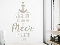 Wandtattoo Wahre Liebe Meer im Bad