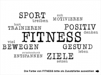 Wandtattoo Fitness Gesundheit Sport