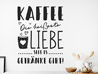 Wandtattoo Heiße Liebe Kaffee