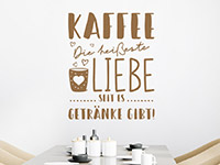 Wandtattoo Heiße Liebe Kaffee in der Küche