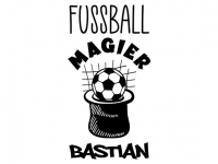 Wandtattoo Fußball Magier mit Wunschname