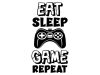 Wandtattoo Eat Sleep Game Repeat