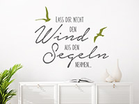 Wandtattoo Lass dir nicht den Wind im Flur