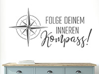 Wandtattoo Folge deinem inneren Kompass