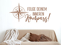 Wandtattoo Spruch Folge deinem inneren Kompass