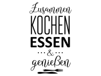 Wandtattoo Zusammen kochen