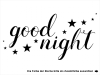 Wandtattoo Good night mit Sternen