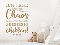 Wandtattoo Chaos und chillen im Kinderzimmer