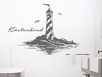 Wandtattoo Leuchtturm Küstenkind