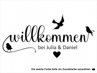 Wandtattoo Willkommen mit Wunschnamen