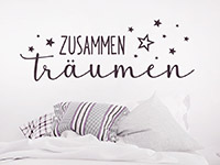 Wandtattoo Zusammen träumen mit Sternen