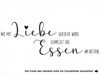 Wandtattoo Wo mit Liebe gekocht wird... Motivansicht