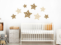 Wandtattoo Sternenzeit im Babyzimmer
