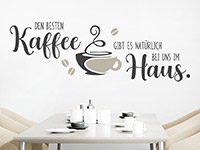 Kaffee Wandtattoo Den besten Kaffee auf heller Wand