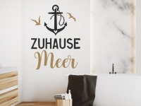 Wandtattoo Zuhause Meer im Bad