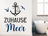 Zuhause Meer Wandtattoo auf heller Wand