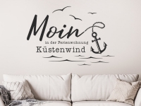 Moin Ferienwohnung mit Name Wandtattoo