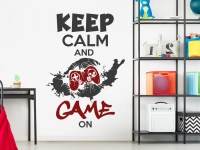 Wandtattoo Keep calm and game on im Kinderzimmer