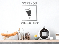 Wandtattoo Wine n World off in der Küche