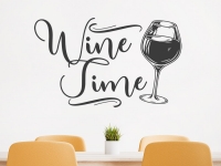 Wandtattoo Wine Time