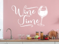 Wandtattoo Wine Time in der Küche