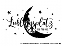 Wandtattoo Lieblingsplatz mit Mond