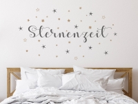 Wandtattoo Sternenzeit Sternenhimmel über dem Bett