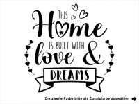 Wandtattoo This home is built with love Motivansicht