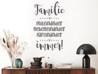 Wandtattoo Familie miteinander