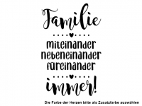 Wandtattoo Familie miteinander Motivansicht