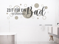 Wandtattoo Zeit für ein Bad im Badezimmer