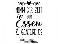 Wandtattoo Nimm dir Zeit zum Essen