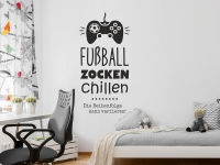 Wandtattoo Fußball Zocken Chillen | Bild 3