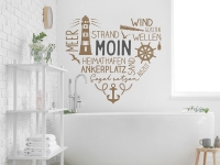 Wandtattoo Moin Begriffe Herz im Schlafzimmer