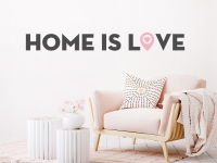 Wandtattoo Home is love auf heller Wand