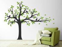 Wandtattoo Dekorativer Baum im Wohnzimmer