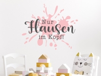 Wandtattoo Nur Flausen im Kopf im Kinderzimmer