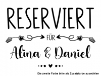 Wandtattoo Reserviert mit Wunschnamen