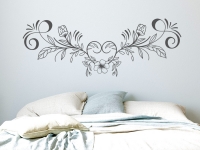 Boho Wandtattoo Ornament über dem Bett