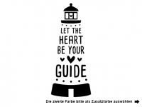 Wandtattoo Leuchtturm Let the heart