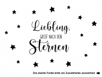 Wandtattoo Liebling greif nach den Sternen Motivansicht