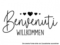 Wandtattoo Benvenuti Motivansicht