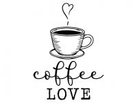 Wandtattoo Coffee Love Motivansicht