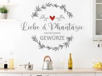 Wandtattoo Liebe und Phantasie in der Küche