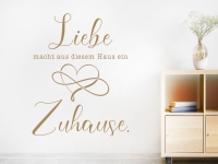 Wandtattoo Liebe macht aus diesem Haus im Flur