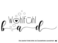 Wandtattoo Wohlfühlbad mit Herz