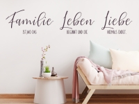 Wandtattoo Familie Leben Liebe im Wohnzimmer