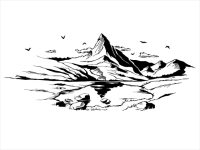 Wandtattoo Bergsee am Matterhorn